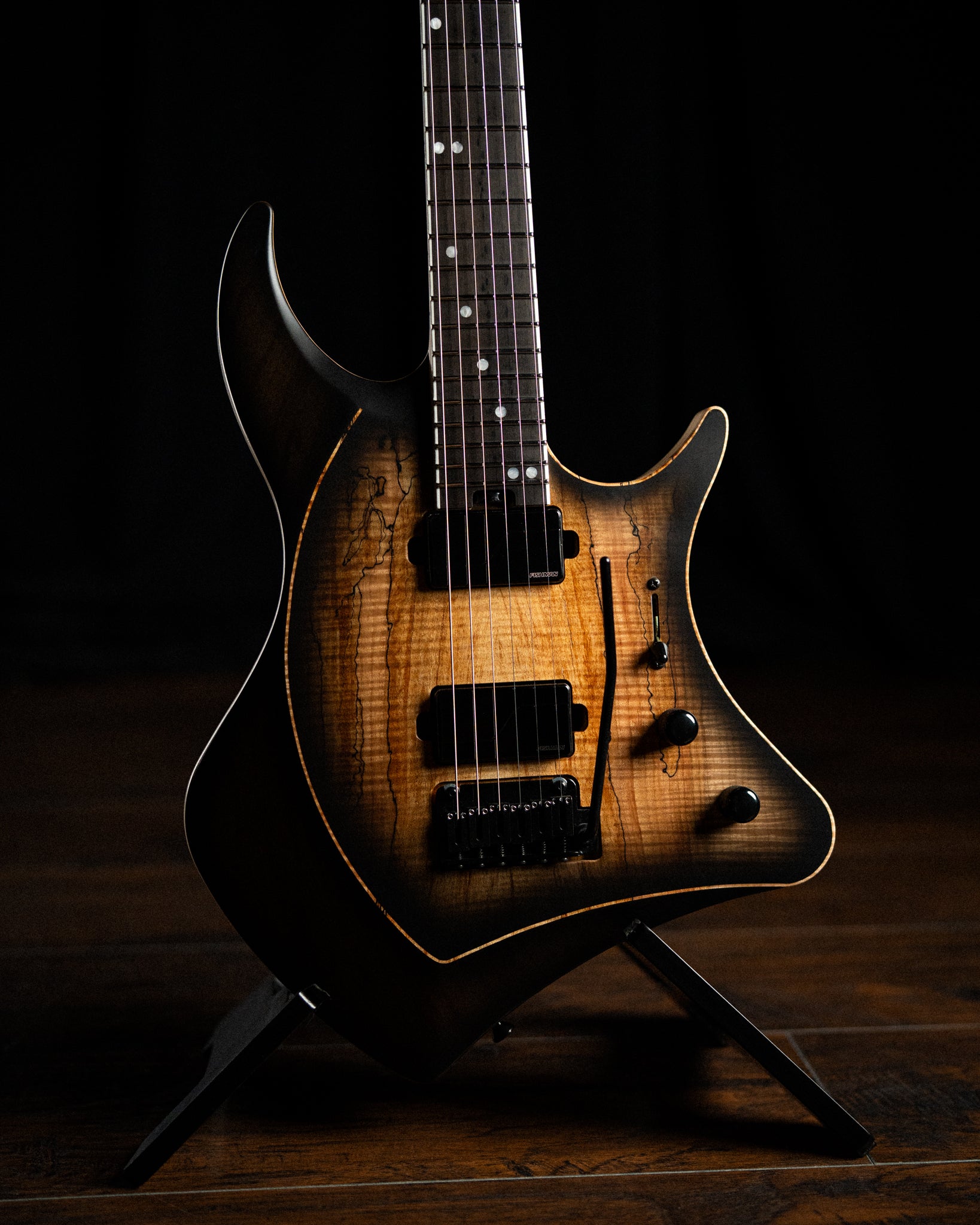 ĒMI 6 // CUSTOM // Spalted Blackburst [Ebony FB]